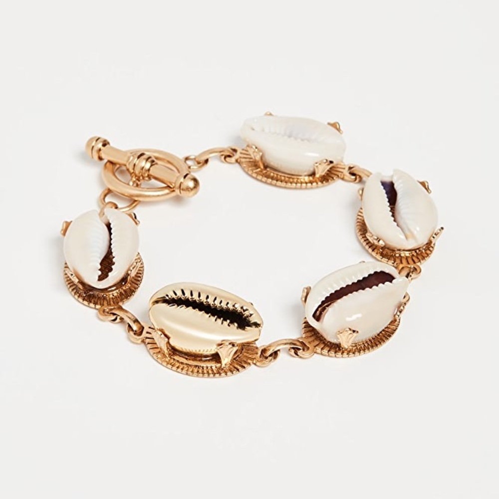 Brinker & Eliza Gold Shell Clasp Bracelet